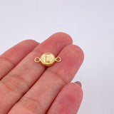 Herraje Letra L Marco Bordeado 0.4g / 1/2 in Oro Amarillo 18K