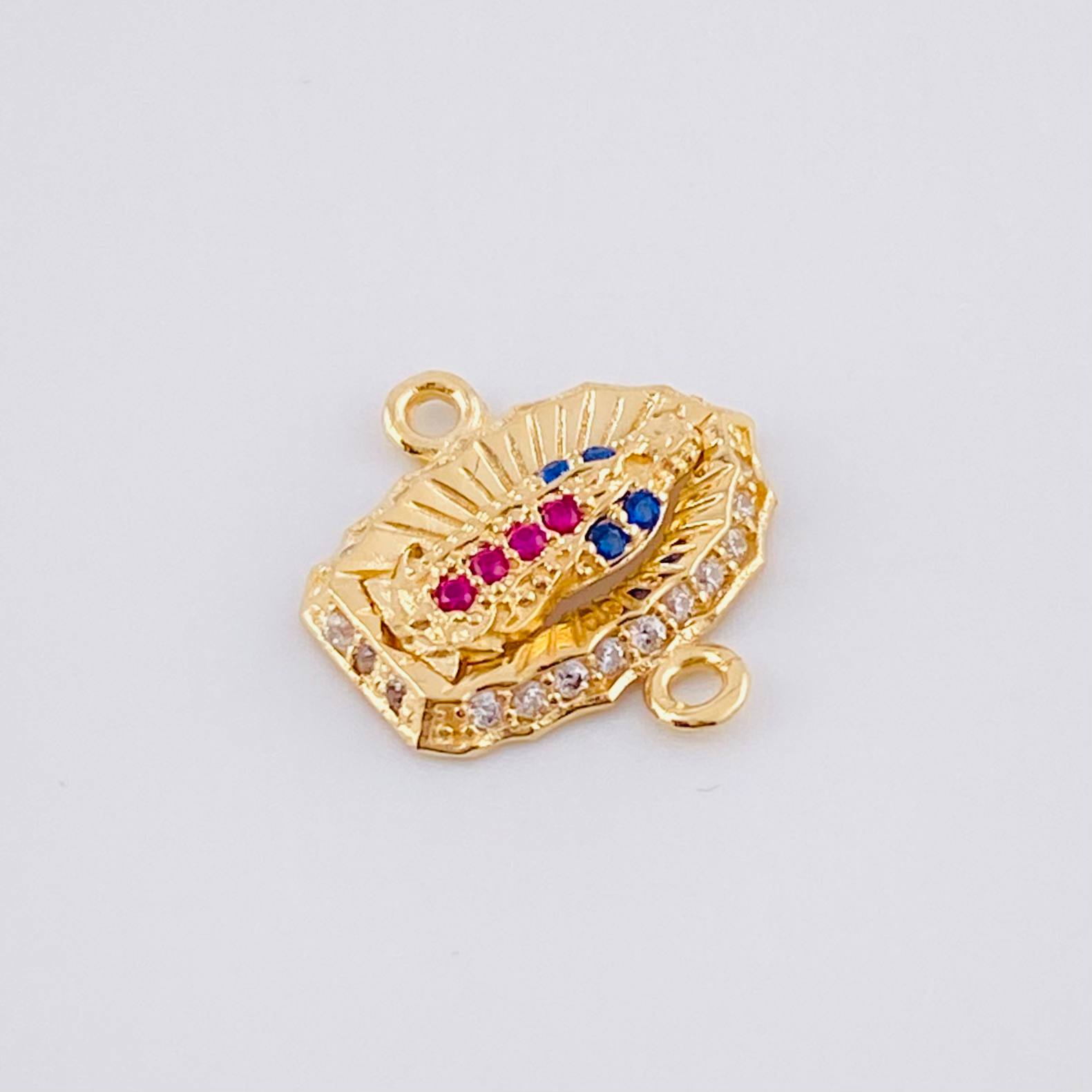 Herraje Virgen de Guadalupe 1.15g / 1/2 in Oro Amarillo 18K