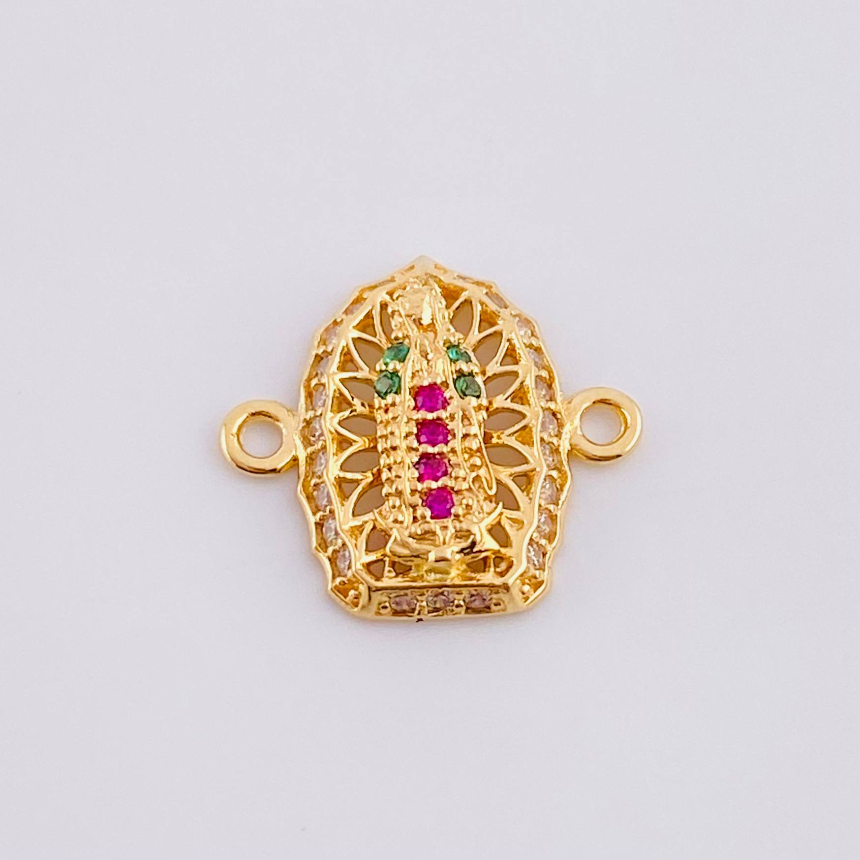Herraje Virgen de Guadalupe 1.15g / 1/2 in Oro Amarillo 18K
