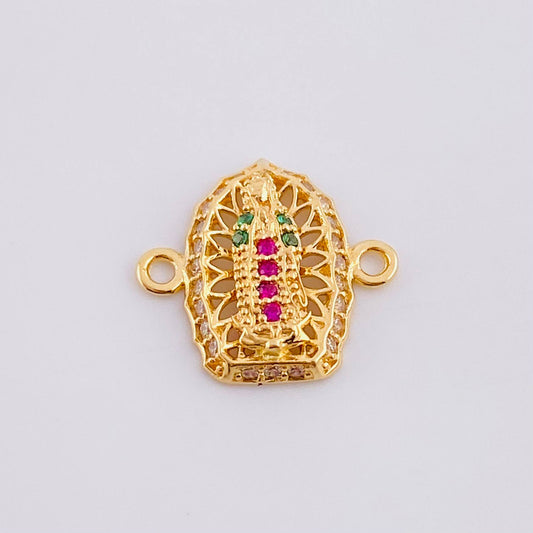 Herraje Virgen de Guadalupe 1.3g / 1/2 in Oro Amarillo 18K