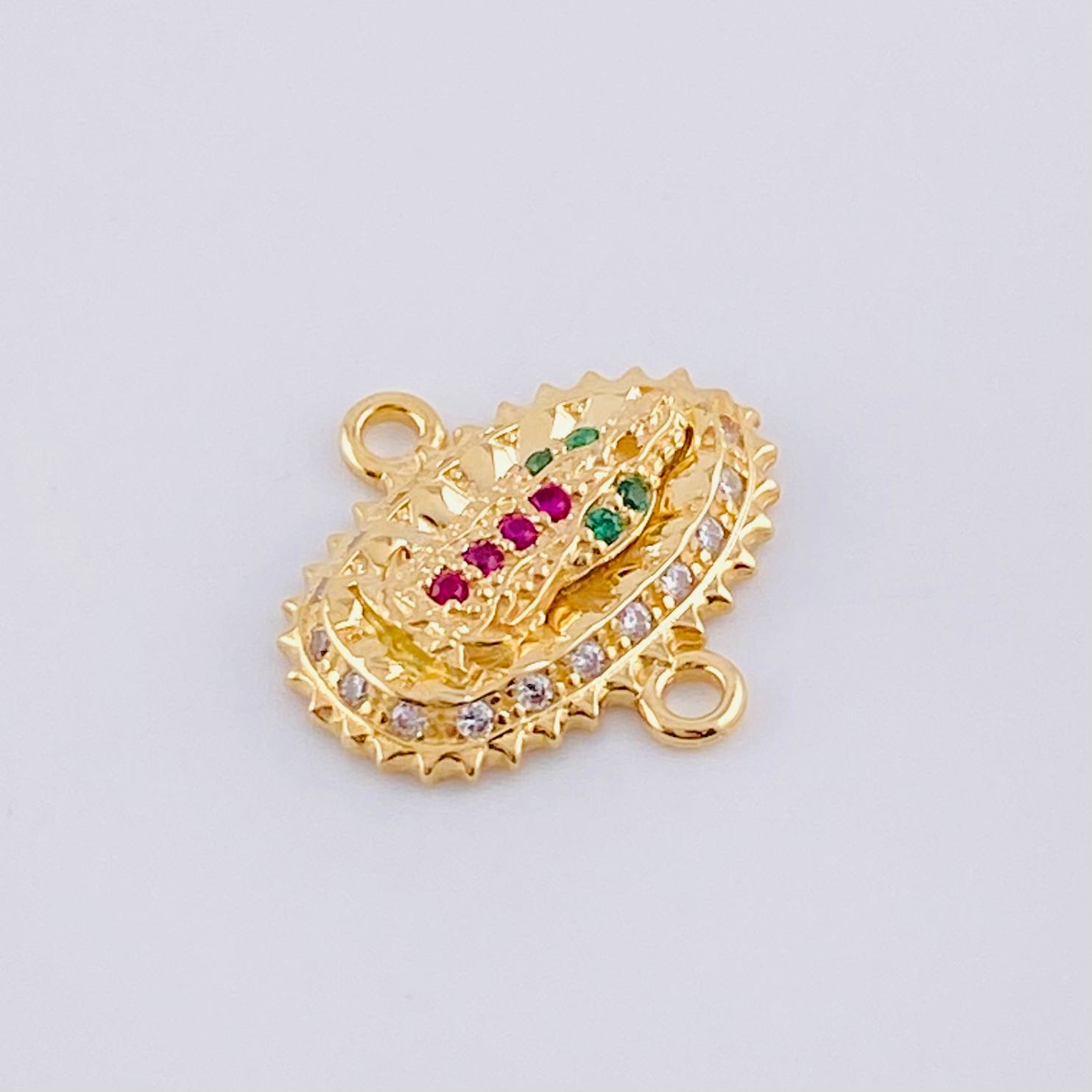 Herraje Virgen de Guadalupe 1.45g / 1/2 in Oro Amarillo 18K