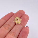 Herraje Virgen de Guadalupe 1.45g / 1/2 in Oro Amarillo 18K