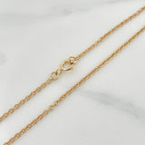 Cadena Media Luna Aro Seguido 3.85gr / 19 in / 0.9mm Oro Amarillo 18K %