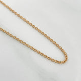 Cadena Media Luna Aro Seguido 4.35gr / 19 3/4 in / 0.85mm Oro Amarillo 18K %