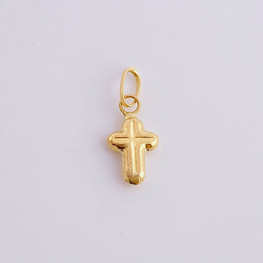 Dije Cruz Lisa 0.2 g / 1/2 in Oro Amarillo 18K