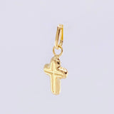 Dije Cruz Lisa 0.2 g / 1/2 in Oro Amarillo 18K