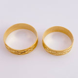 Set Argolla Malla Zig-Zag Diamantada Mate 5.35 g Oro Amarillo 18K (A.C)