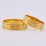 Set Argolla Triple Linea Mate 5.4 g Oro Amarillo 18K (A.C)