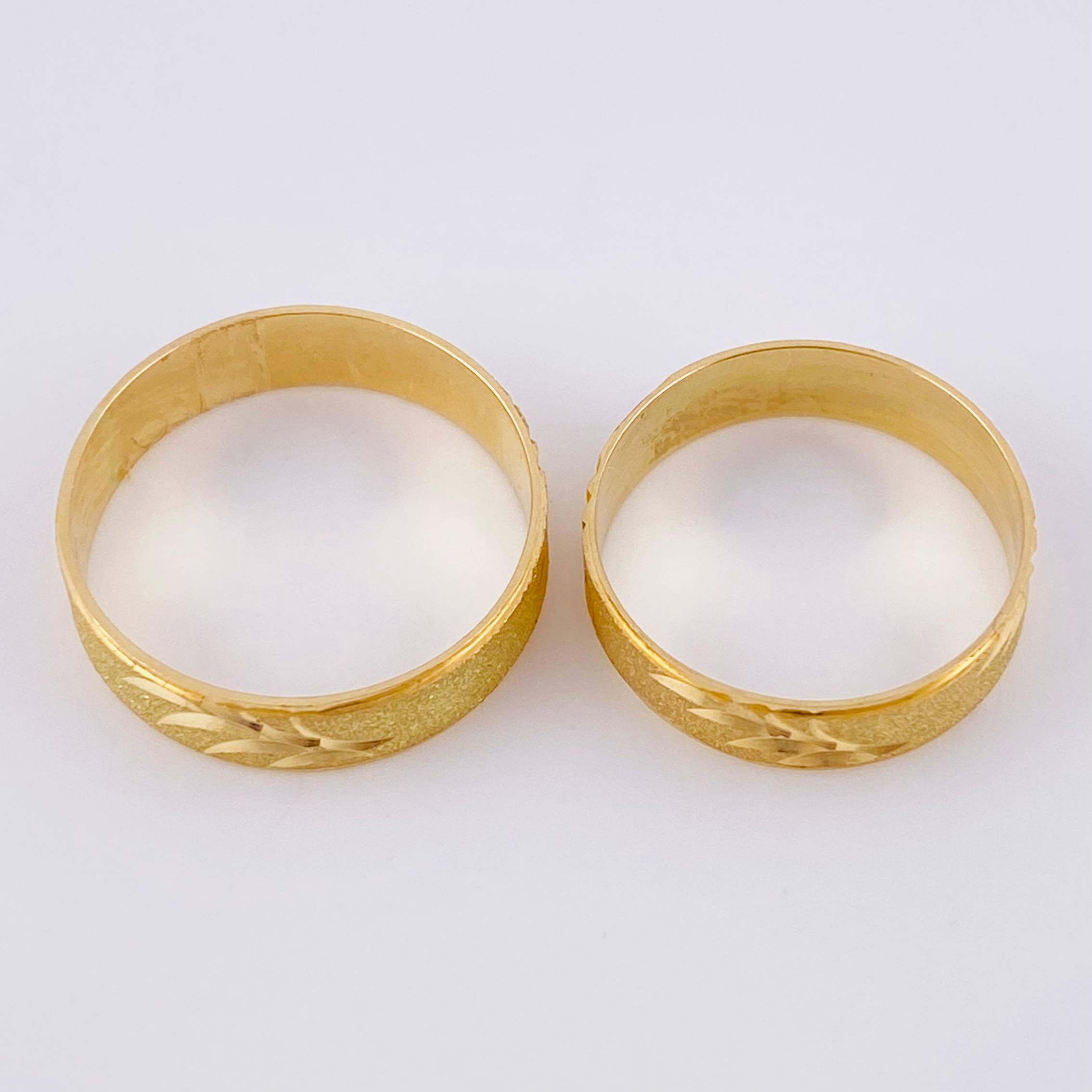 Fabricacion Bajo Pedido Argollas Abedul 7gr / Mate Oro Amarillo 18K