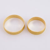 Set Argolla Diamantada Carril Mate 5.65 g Oro Amarillo 18K (A.C)