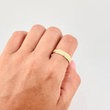Set Argolla Diamantada Carril Mate 5.65 g Oro Amarillo 18K (A.C)