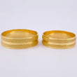 Set Argolla Doble Linea Mate 5.2 g Oro Amarillo 18K (A.C)
