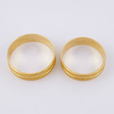 Set Argolla Doble Linea Mate 5.2 g Oro Amarillo 18K (A.C)