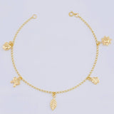 Pulso Espiga Dijes 2.75 g / 7 1/2 in / 1.6 mm Oro Amarillo 18K