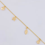 Pulso Espiga Dijes 2.75 g / 7 1/2 in / 1.6 mm Oro Amarillo 18K