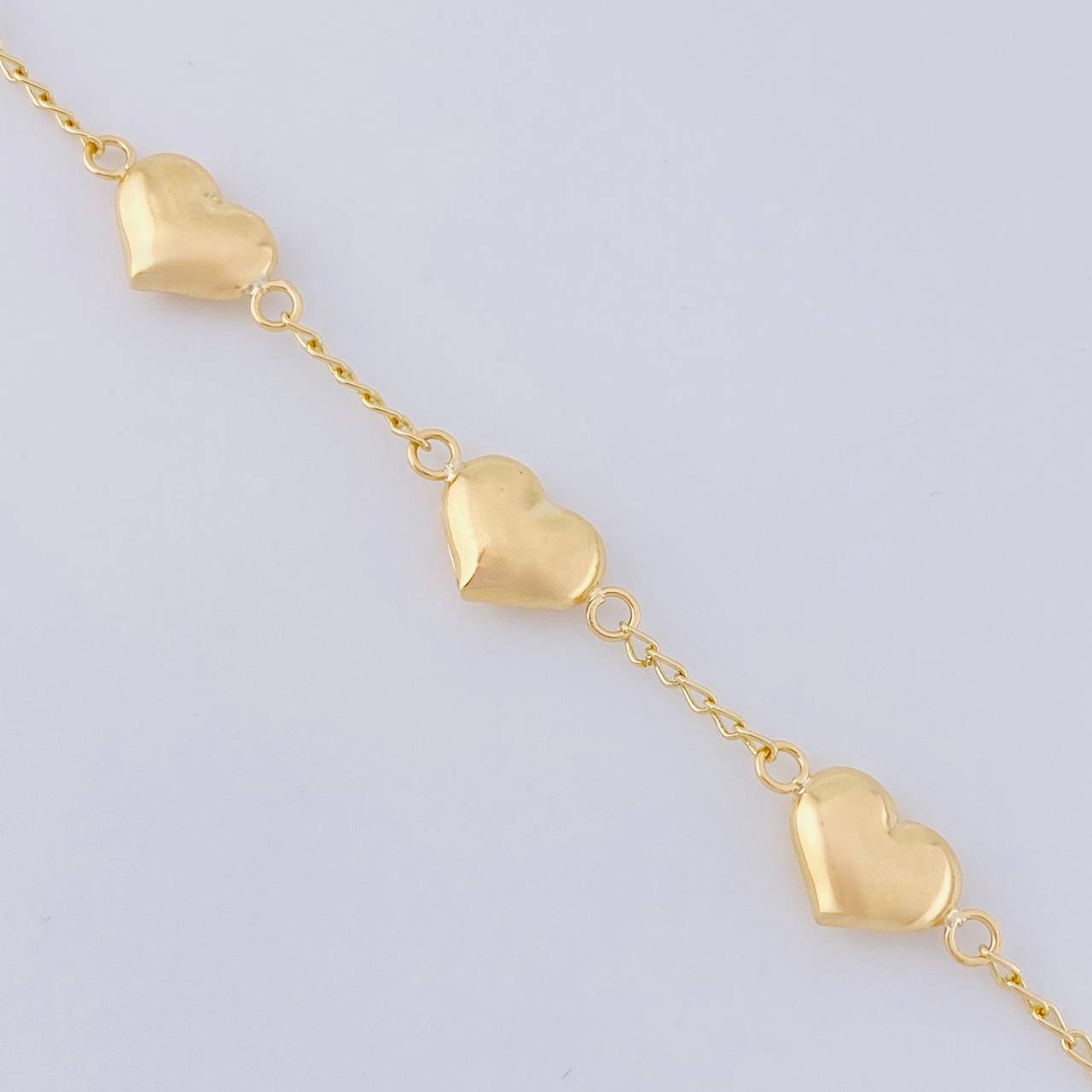 Pulso Cuarteto De Corazones 2.85 g / 7 1/2 in / 1.6 mm Oro Amarillo 18K