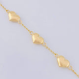Pulso Cuarteto De Corazones 2.85 g / 7 1/2 in / 1.6 mm Oro Amarillo 18K