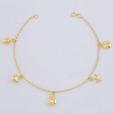 Pulso Espiga Dijes 2.7 g / 7 1/2 in / 1.6 mm Oro Amarillo 18K