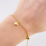 Pulso Espiga Dijes 2.7 g / 7 1/2 in / 1.6 mm Oro Amarillo 18K