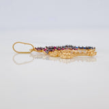 Dije Tres Cruces 1.4gr / 1 in / Dos Oros Negro Amarillo 18K $