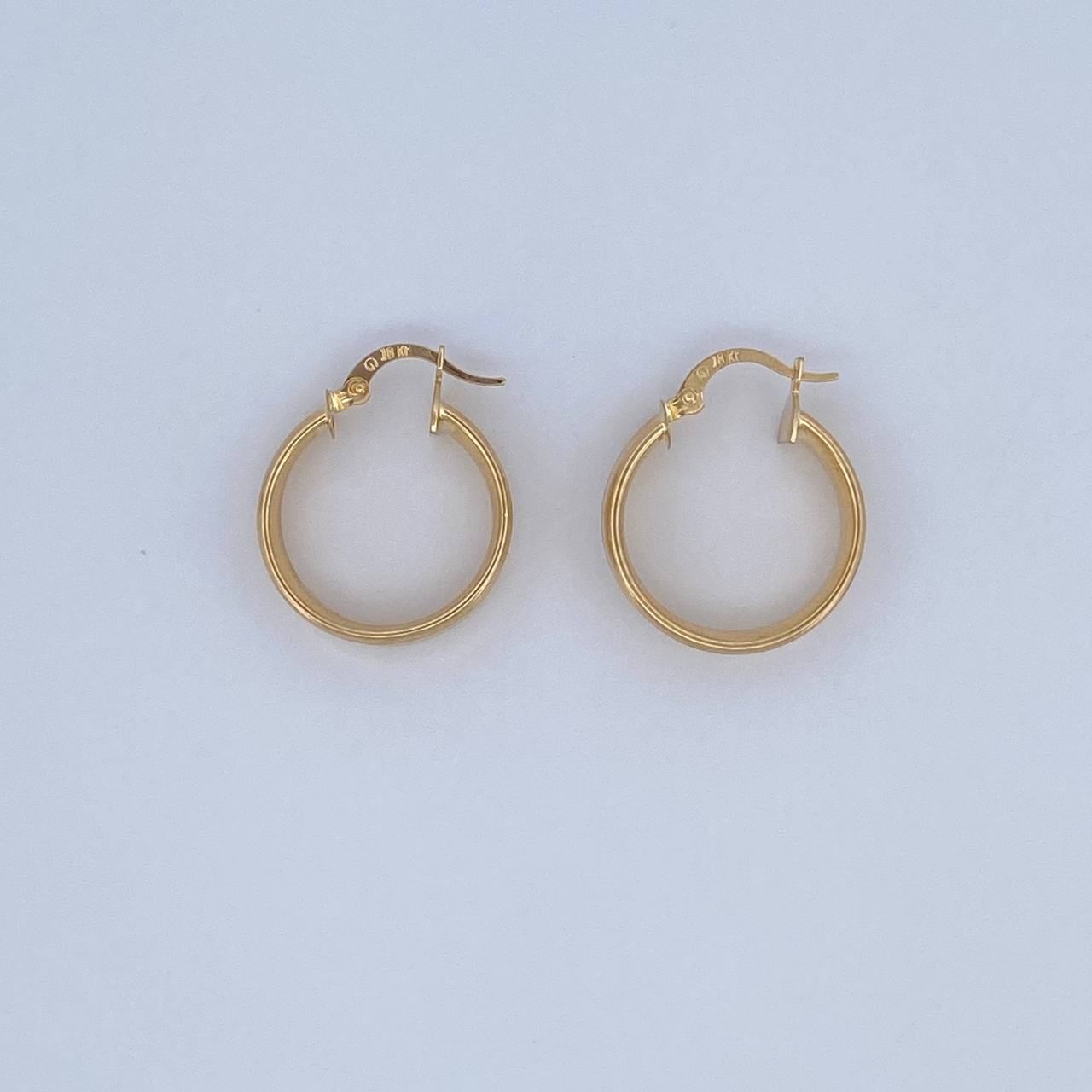 Hoop Earrings Winter 3.15gr / 2.5cm / 18K Gold &