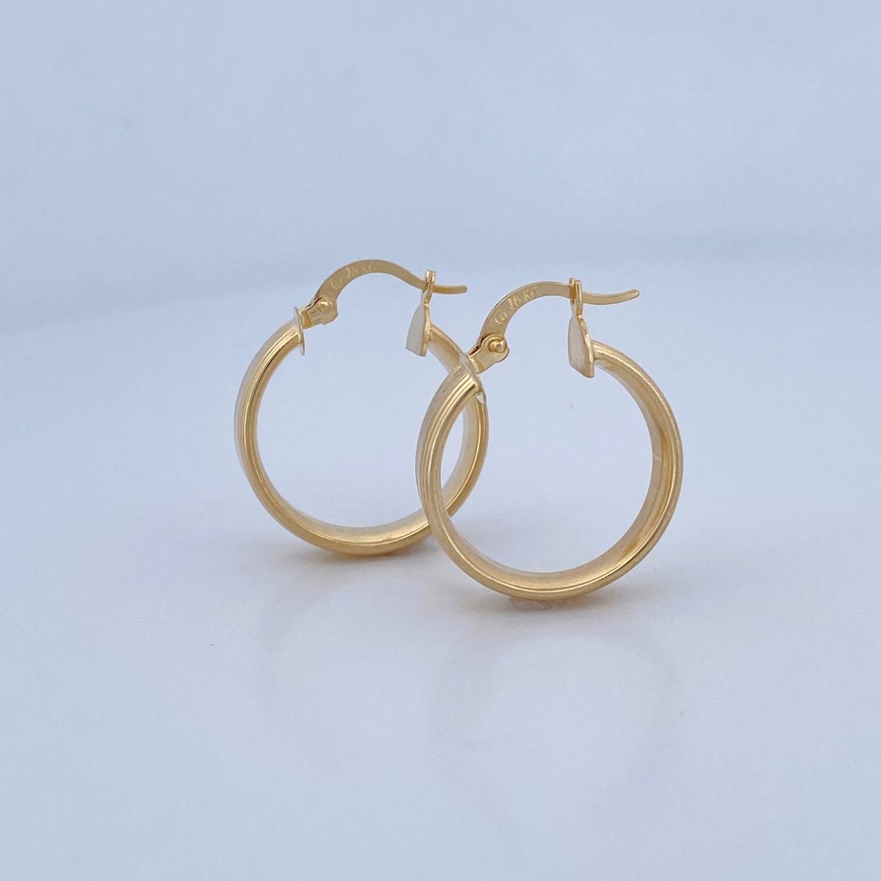 Hoop Earrings Winter 3.15gr / 2.5cm / 18K Gold &