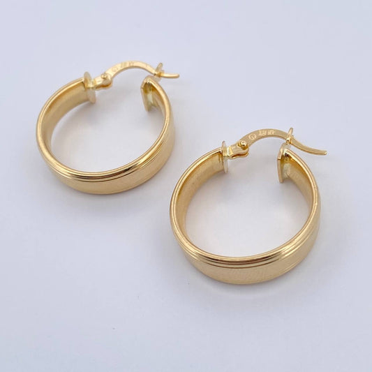 Hoop Earrings Winter 3.15gr / 2.5cm / 18K Gold &