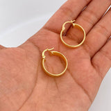 Hoop Earrings Winter 3.15gr / 2.5cm / 18K Gold &