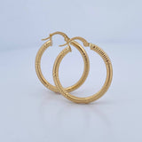 Hoop Earrings Abel 2.4gr / 3cm / 18K Gold &