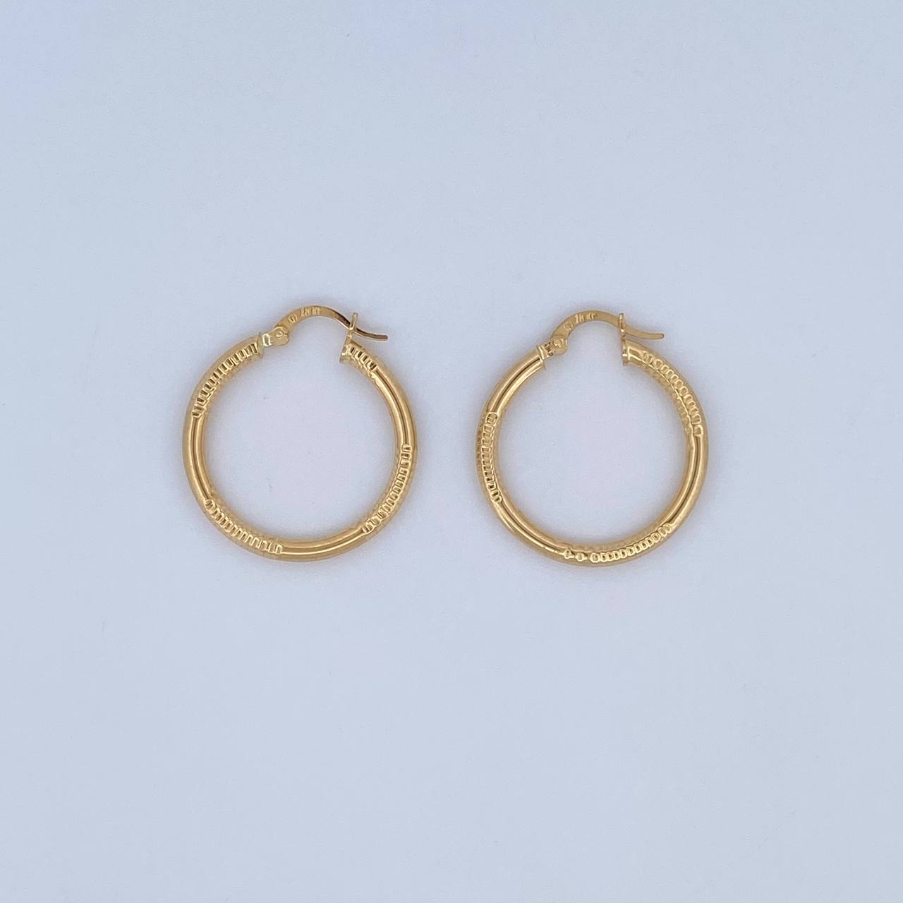 Hoop Earrings Abel 2.35gr / 3cm / 18K Gold &