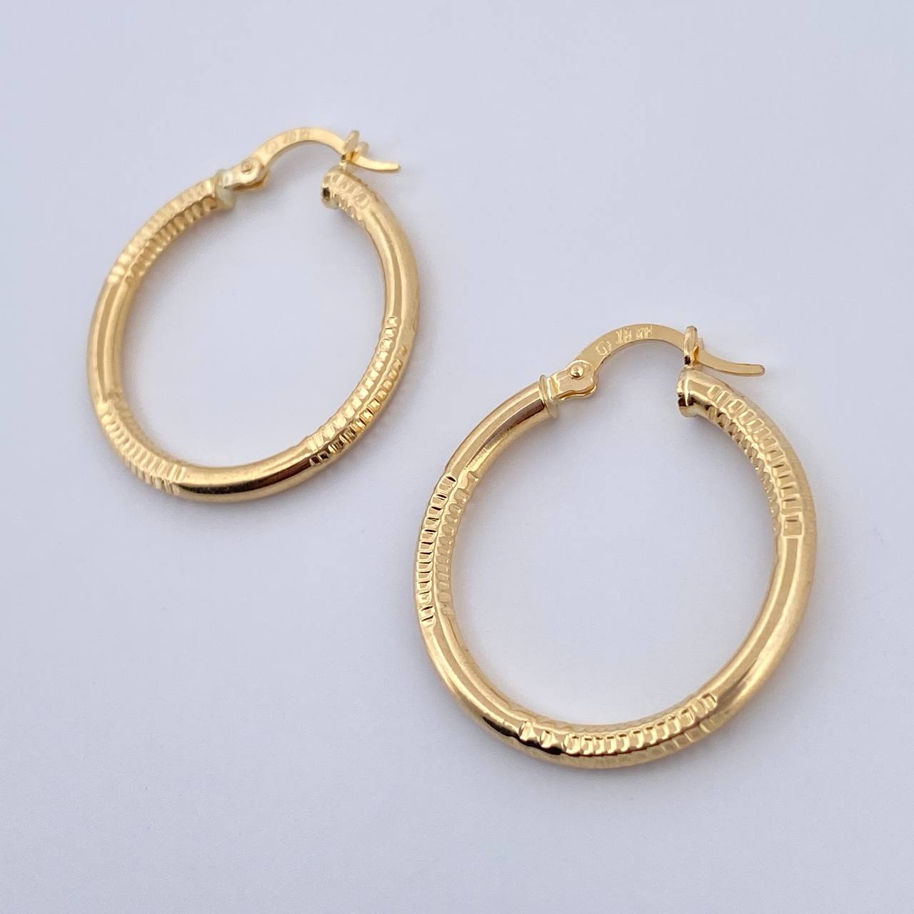 Hoop Earrings Abel 2.35gr / 3cm / 18K Gold &