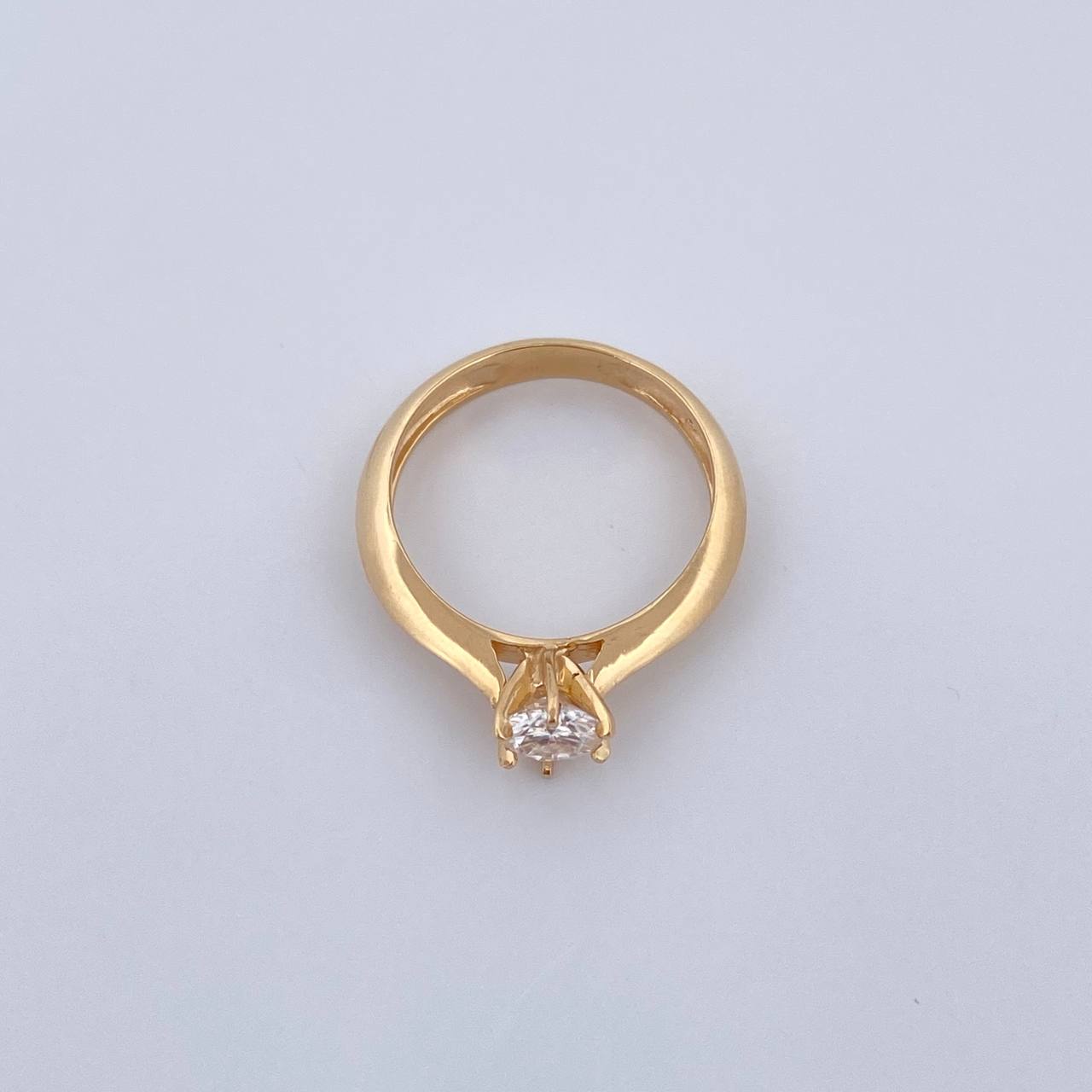 Anillo Solitario Linea Curva 2.7gr / T5 1/2 / Oro 18K &