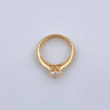Anillo Solitario Linea Curva 2.7gr / T5 1/2 / Oro 18K &