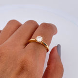 Anillo Solitario Linea Curva 2.7gr / T5 1/2 / Oro 18K &