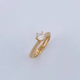 Anillo Solitario Linea Curva 2.7gr / T5 1/2 / Oro 18K &