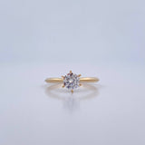 Anillo Solitario Linea Curva 1.7gr / T5 1/4 / Oro 18K &