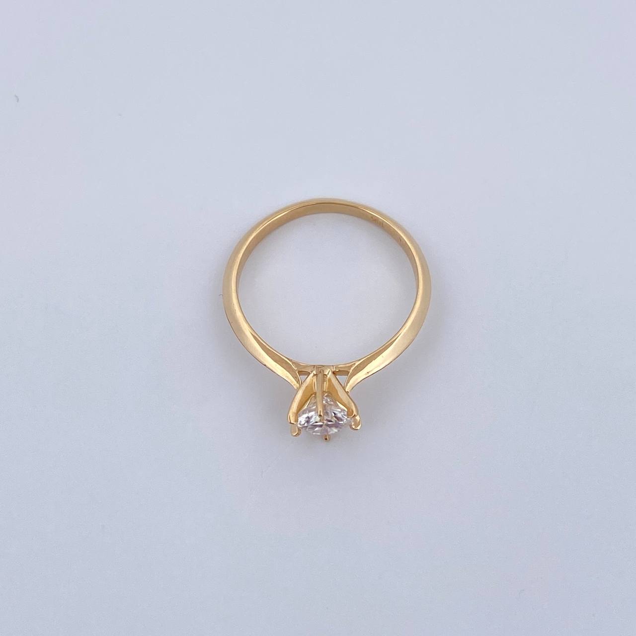 Anillo Solitario Linea Curva 1.7gr / T5 1/4 / Oro 18K &