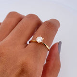 Anillo Solitario Linea Curva 1.7gr / T5 1/4 / Oro 18K &
