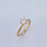 Anillo Solitario Linea Curva 1.7gr / T5 1/4 / Oro 18K &