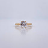 Anillo Solitario Linea Dividida 2.65gr / T5 1/2 / Oro 18K &