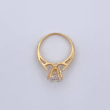 Anillo Solitario Linea Dividida 2.65gr / T5 1/2 / Oro 18K &