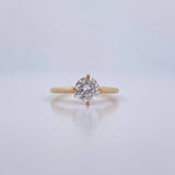 Anillo Solitario Linea Dividida 2.55gr / T7 1/4 / Oro 18K &