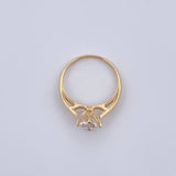 Anillo Solitario Linea Dividida 2.55gr / T7 1/4 / Oro 18K &