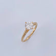 Anillo Solitario Linea Dividida 2.55gr / T7 1/4 / Oro 18K &