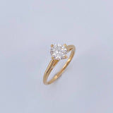 Anillo Solitario Linea Dividida 2.55gr / T7 1/4 / Oro 18K &