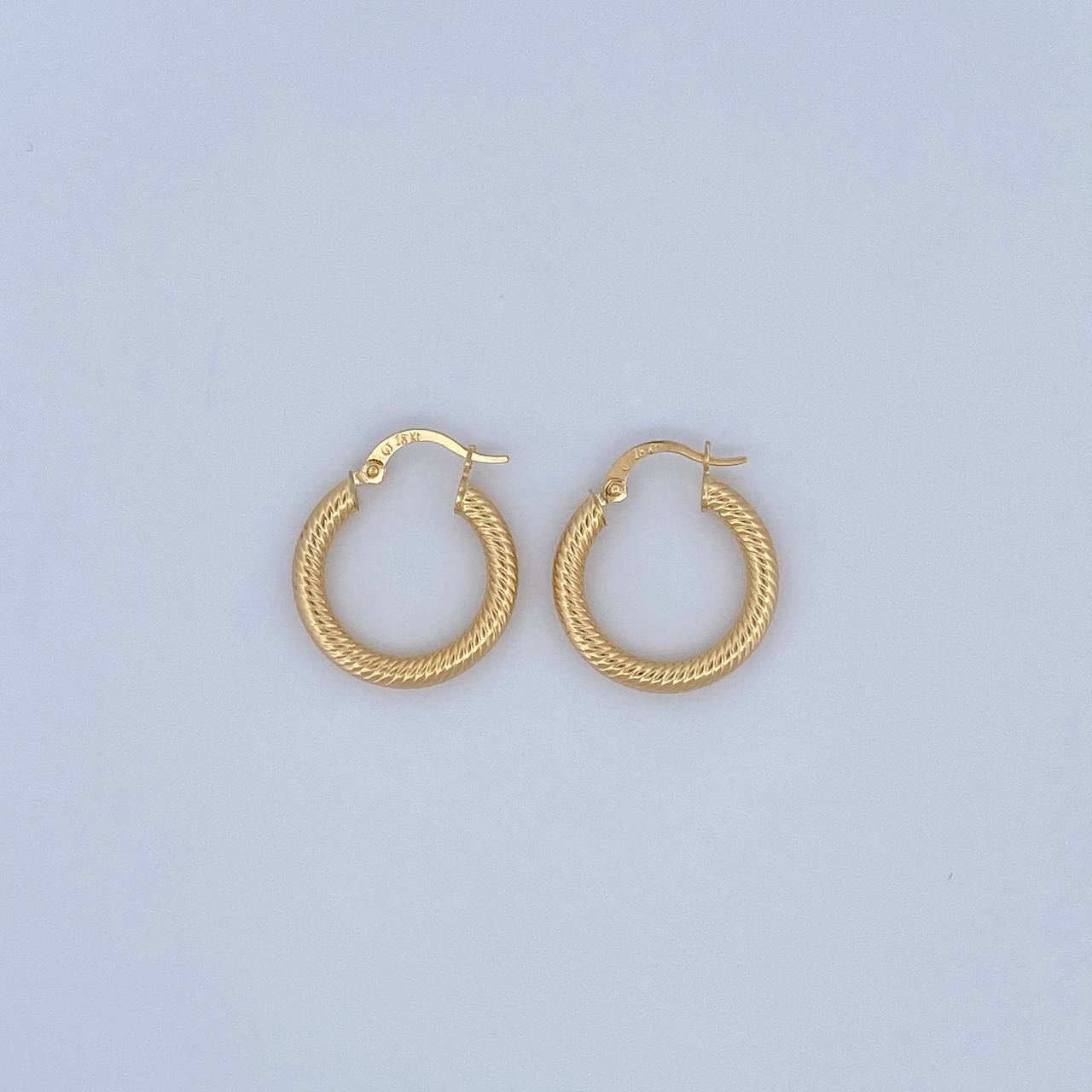 Hoop Earrings Zion 2gr / 2cm / 18K Gold &
