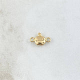 Herraje Manzana 0.3gr / 1.3cm / Liso Oro Amarillo 18K *