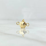 Herraje Manzana 0.3gr / 1.3cm / Liso Oro Amarillo 18K *