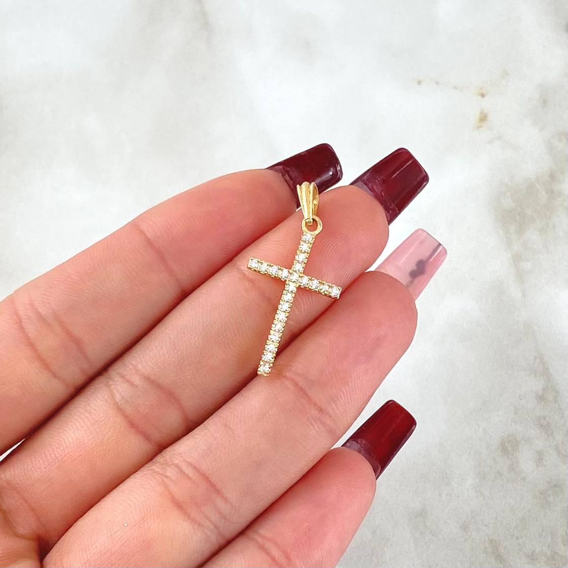 Pendant Dense Cross 1gr / 2.6cm (1.0in) / 18K Gold ©