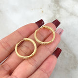 Hoop Earrings Track 4.55gr / 2.2cm / 18K Gold ©